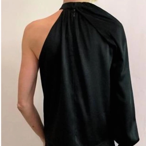 A.L.C. Piper Silk One Shoulder Top - Picture 3 of 11